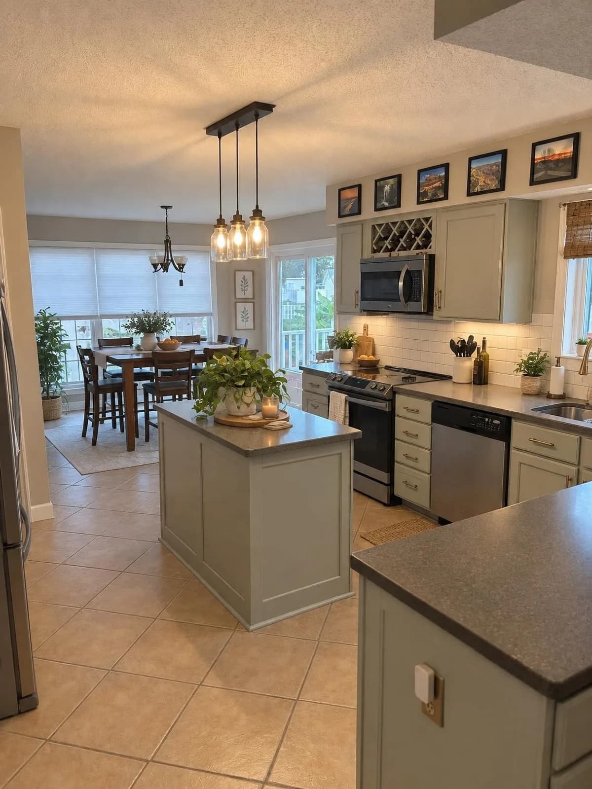 Kitchen remodel concept at a $15K budget (refresh), transitional style, created by Renovue from the original photo